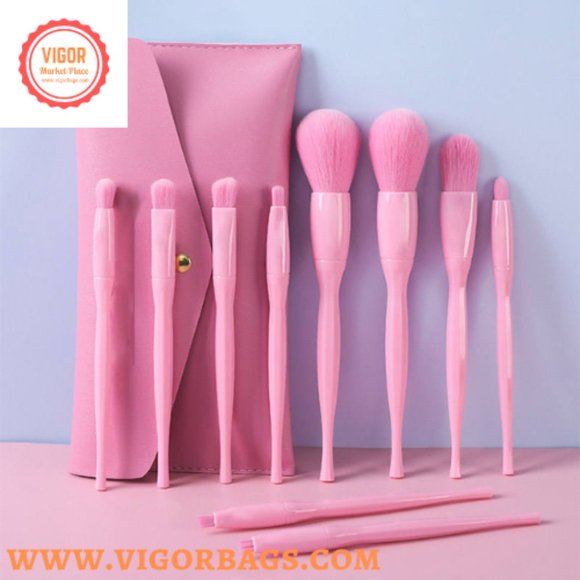 Candy Color Makeup Brushes Tool Set & Cosmetic Concealer Fish Tail Make Up Brush - Picture 3 of 12